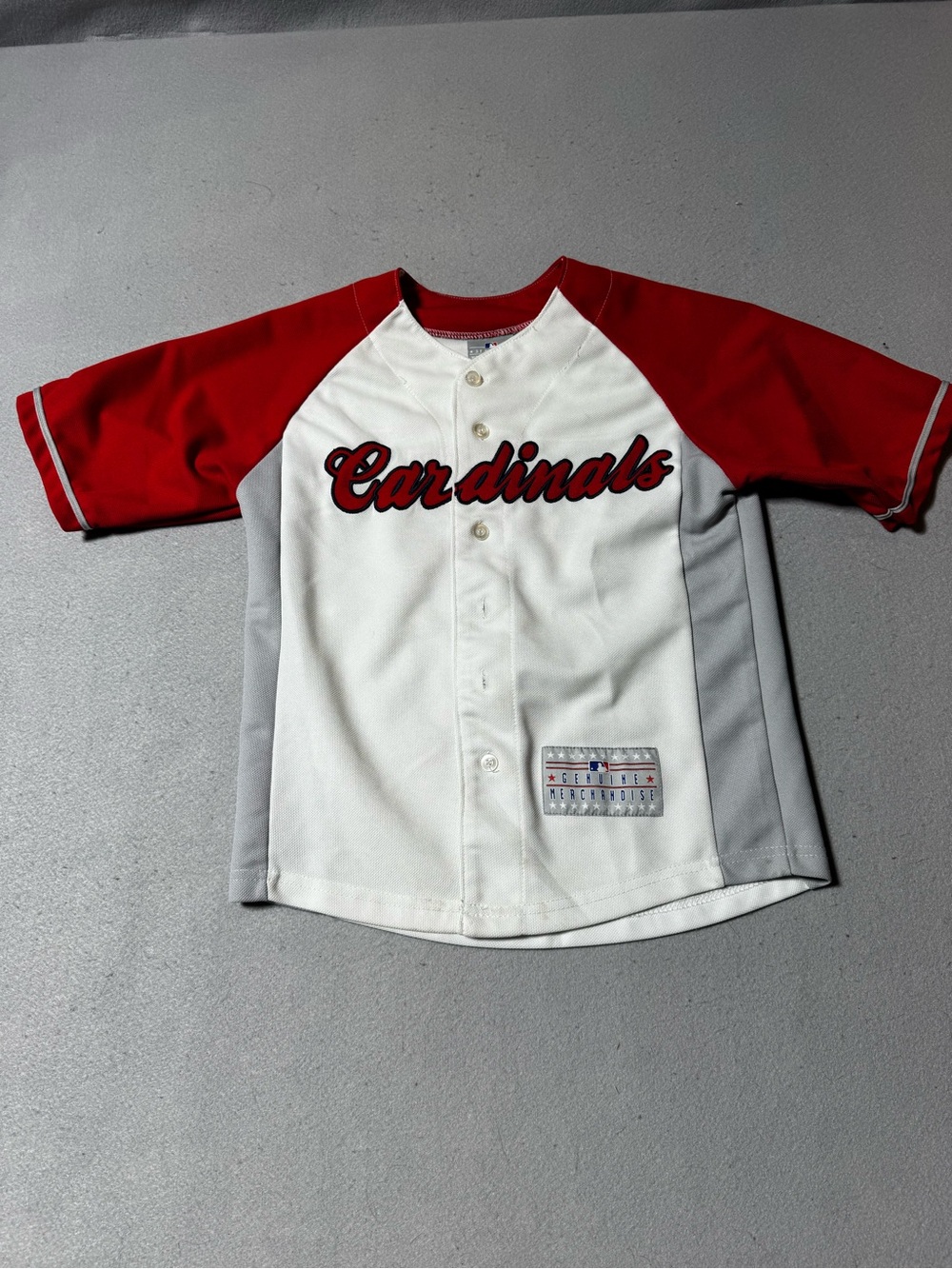 Genuine Merchandise Cardinals Red White Kids Baseball Jersey Size 8